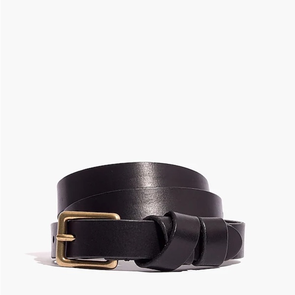 MADEWELL Leather Crisscross Skinny Belt